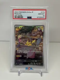 Pokemon Pikachu Card 173/165 151 SV2a Japanese Art Rare Full Art PSA 10 - Image 1