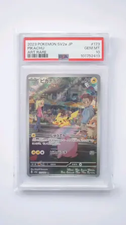 Pikachu 173/165 PSA 10 Art Rare AR 151 Pokemon Japanese Card SV2A - Image 1