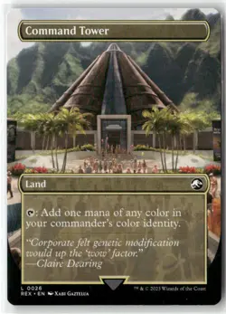 Command Tower (Borderless) Universes Beyond: Jurassic Park MTG Magic NM - Image 1