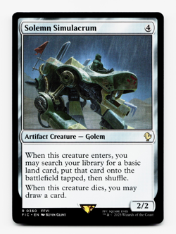 Solemn Simulacrum [Commander: Final Fantasy] MTG Magic - NM/M - Image 1