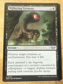 x1 Withering Torment DSK Duskmourn MTG 124 UNCOMMON M/NM 1x - Image 1