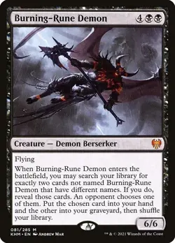 MTG NM English Burning-Rune Demon NM Eng MTG - Kaldheim - Image 1