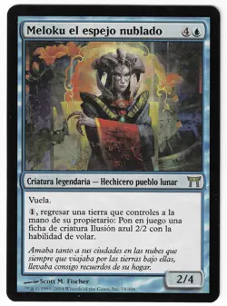 ►Magic-Style◄ MTG - Meloku the Clouded Mirror - Spanish Kamigawa MISPRINT - EX - Image 1