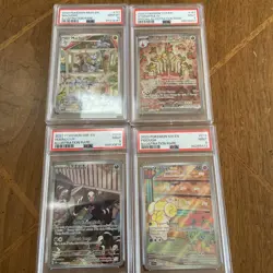 4 Pokemon Card Lot psa 9 Hydrapple Houndour Fidough PSA 10 Machoke - Image 1