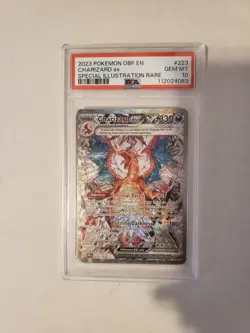 2023 POKEMON OBF EN-OBSIDIAN FLAMES #223/197 CHARIZARD EX PSA 10 - Image 3