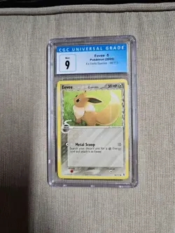 2005 Pokemon Eevee Cgc 9 Blue Label Delta Species EX 68/113 Non Holo WOTC Mint - Image 1