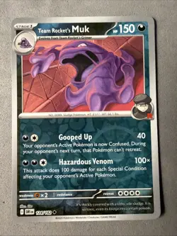 Pokemon TCG * Destined Rivals 124/182 Team Rocket's Muk U * REVERSE HOLO * NM - Image 1