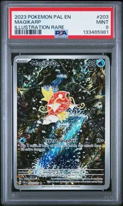 2023 Pokemon Paldea Evolved Magikarp Illustration Rare #203 PSA 9 - Image 1