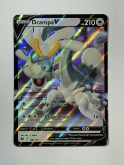 Pokemon TCG Drampa V Sword & Shield: Brilliant Stars 128/172 Holo Ultra Rare - Image 1