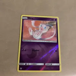 Pokemon Sun & Moon Hidden Fates Mew 032 32 32/68 reverse rare holo mint - Image 1