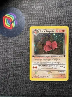[NM-]SWIRL! Dark Dugtrio 6/82 - 1st Edition - Team Rocket Holo -Pokemon - Image 2