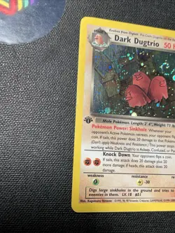 [NM-]SWIRL! Dark Dugtrio 6/82 - 1st Edition - Team Rocket Holo -Pokemon - Image 3