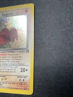 [NM-]SWIRL! Dark Dugtrio 6/82 - 1st Edition - Team Rocket Holo -Pokemon - Image 4