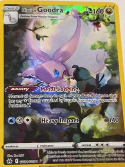 Hisuian Goodra GG21/GG70 Crown Zenith: Galarian Gallery Pokemon Full Art Nm - Image 4