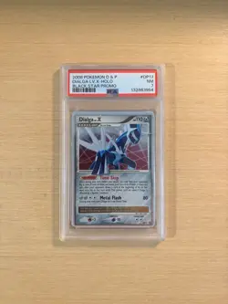 2008 POKEMON DIAMOND & PEARL BLACK STAR PROMO #DP17 DIALGA LV.X-HOLO PSA 7 - Image 1