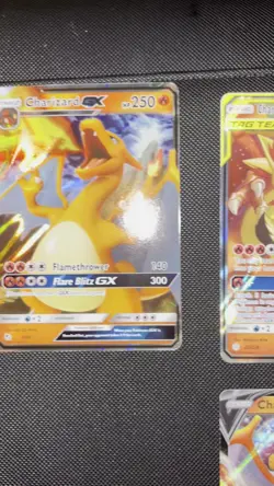 2019 Charizard & Braixen GX Pokemon Cosmic Eclipse Tag Team Full Art Holo 22/236 - Image 2