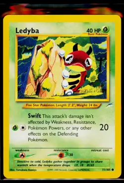 Pokemon TCG - Neo Destiny - Unlimited - Ledyba 71/105 MP - Image 1