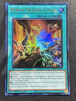 YuGiOh! - Runick Freezing Curses MP23-EN245 Ultra Rare 1st Edition Near Mint - Image 1