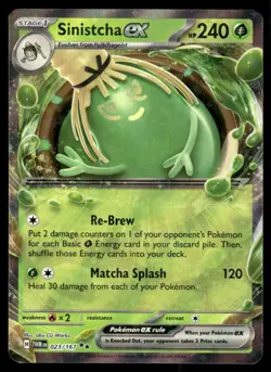 Pokemon TCG SV: Twilight Masquerade #023/167 Sinistcha EX NM - Image 1