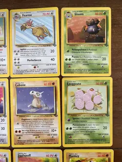 Lotto 12 Carte Pokemon Set Jungle Ita - Pikachu Dodrio Mankey Meowth Eevee - Image 3