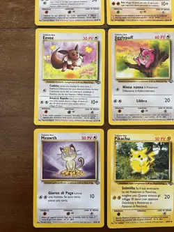 Lotto 12 Carte Pokemon Set Jungle Ita - Pikachu Dodrio Mankey Meowth Eevee - Image 4