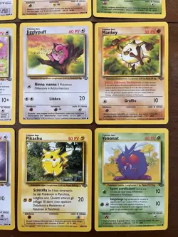 Lotto 12 Carte Pokemon Set Jungle Ita - Pikachu Dodrio Mankey Meowth Eevee - Image 5