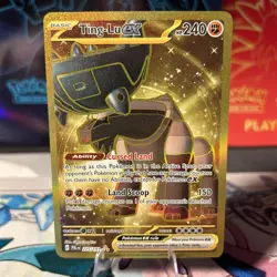 Pokemon Card Ting-Lu EX 275/193 Paldea Evolved Gold Hyper Rare NM - Image 1
