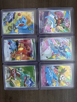 Pokemon First Partner Illustration Collection Series Set 6/9 Cards Kanto & Alola - Image 1