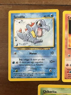 Totodile Cyndaquil Chikorita Starter Johto Set Neo Genesis Ita Pokemon Sugimori - Image 2