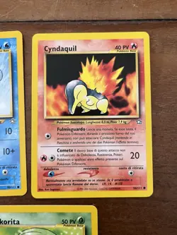 Totodile Cyndaquil Chikorita Starter Johto Set Neo Genesis Ita Pokemon Sugimori - Image 3