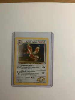 Pokemon TCG Lt. Surge's Fearow Card 7/132 Gym Heroes Holo - Image 1