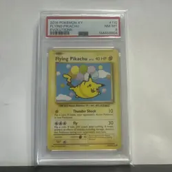 Pokemon TCG Flying Pikachu Evolutions Card 110/108 Regular Secret Rare PSA 8 - Image 1