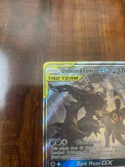 Pokemon Umbreon & Darkrai Tag Team Black Star Promo SM241 Full Art Rare LP ⭐ - Image 3