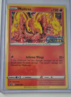 Moltres SWSH185 SWSH: Sword & Shield Promo Cards Holo Pokemon - Image 1