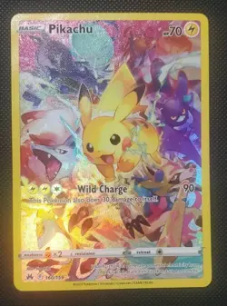 Pokemon Pikachu TCG Card Crown Zenith 160/159 Holo Secret Rare NM/Mint Condition - Image 1