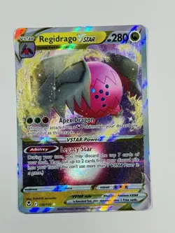 Pokemon TCG Cards Regidrago VSTAR 136/195 Silver Tempest Ultra Rare Holo NM - Image 1