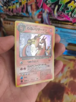 Pokemon Karte Card DARK Charizard Glurak Team Rocket Gang Holo Wotc japanese VG- - Image 4