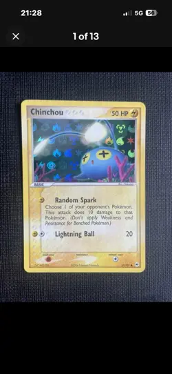 Pokemon TCG 7 Card Bundle Chinchou, Skitty & Horsea Reverse & Regular Private Li - Image 1