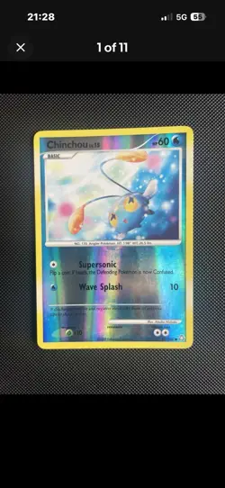 Pokemon TCG 7 Card Bundle Chinchou, Skitty & Horsea Reverse & Regular Private Li - Image 3