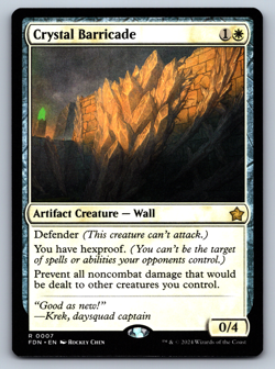 Crystal Barricade - Foundations - MTG - Image 1