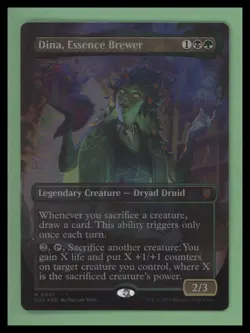 1 x Dina, Essence Brewer BORDERLESS FOIL - Secrets of Strixhaven - NM - MTG - Image 1