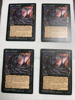 Hymn to Tourach Fallen Empires x4 Signed Quinton Hoover - Image 1