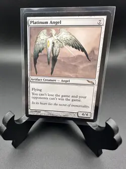 MTG Pre-Modern Mirrodin Artifact Rare Platinum Angel Near Mint - Image 1