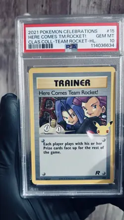 Pokemon TCG Here Comes Team Rocket! 15/82 Classic Holo PSA 10 English - Image 1