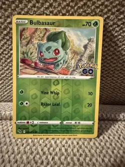 Pokemon TCG Bulbasaur Pokemon Go 001/078 Reverse Holo Common NM/MT - Image 1