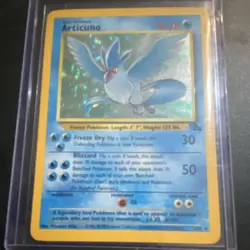 Pokemon Articuno Holo Rare Fossil 2/62 1999 Wizards of the Coast Card - Image 1