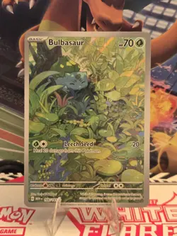 Pokemon Bulbasaur 166/165 Sv: Scarlet & Violet 151 Illustration Rare Holo TCG NM - Image 1