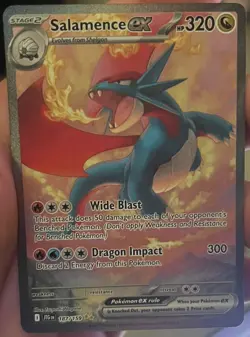 POKEMON JOURNEY TOGETHER SALAMENCE EX 187/159 SIR SPECIAL ILLUSTRATION RARE - Image 1