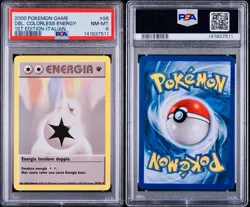 POKEMON PSA 8 ENERGIA INCOLORE DOPPIA 96/102 SET BASE 1st ITALIANO 2000 LOW POP - Image 3