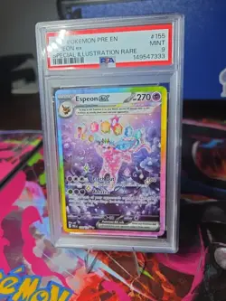 2025 POKEMON PRE EN-PRISMATIC EVOLUTIONS #155 ESPEON EX PSA 9 - Image 1